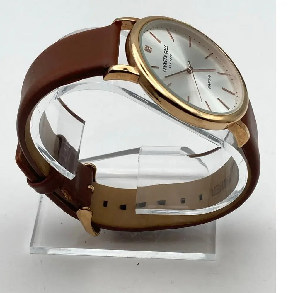 Kenneth Cole Diamond New York Men's Watch 40mm - New Battery WR 3ATM Adjustable